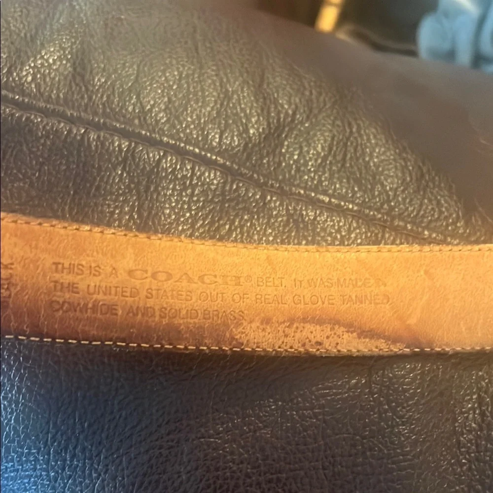 Coach 7600 Men's Black Leather Belt size 38 / 95